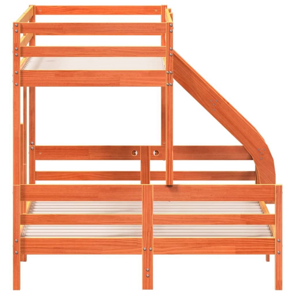 Lit superposé sans matelas 80x200/140x200 cm bois massif