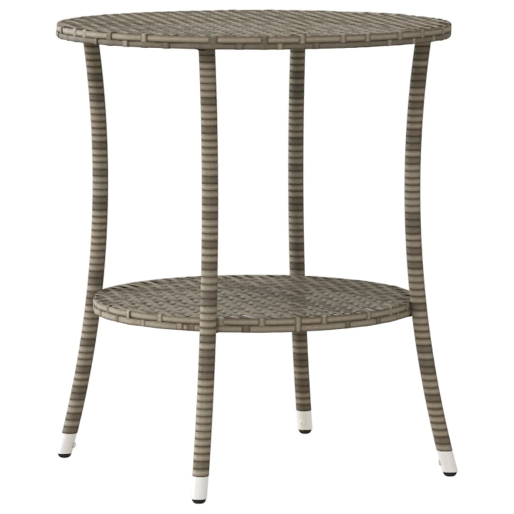 Lot de 2 chaises de jardin inclinables avec Table en résine tressée grise
