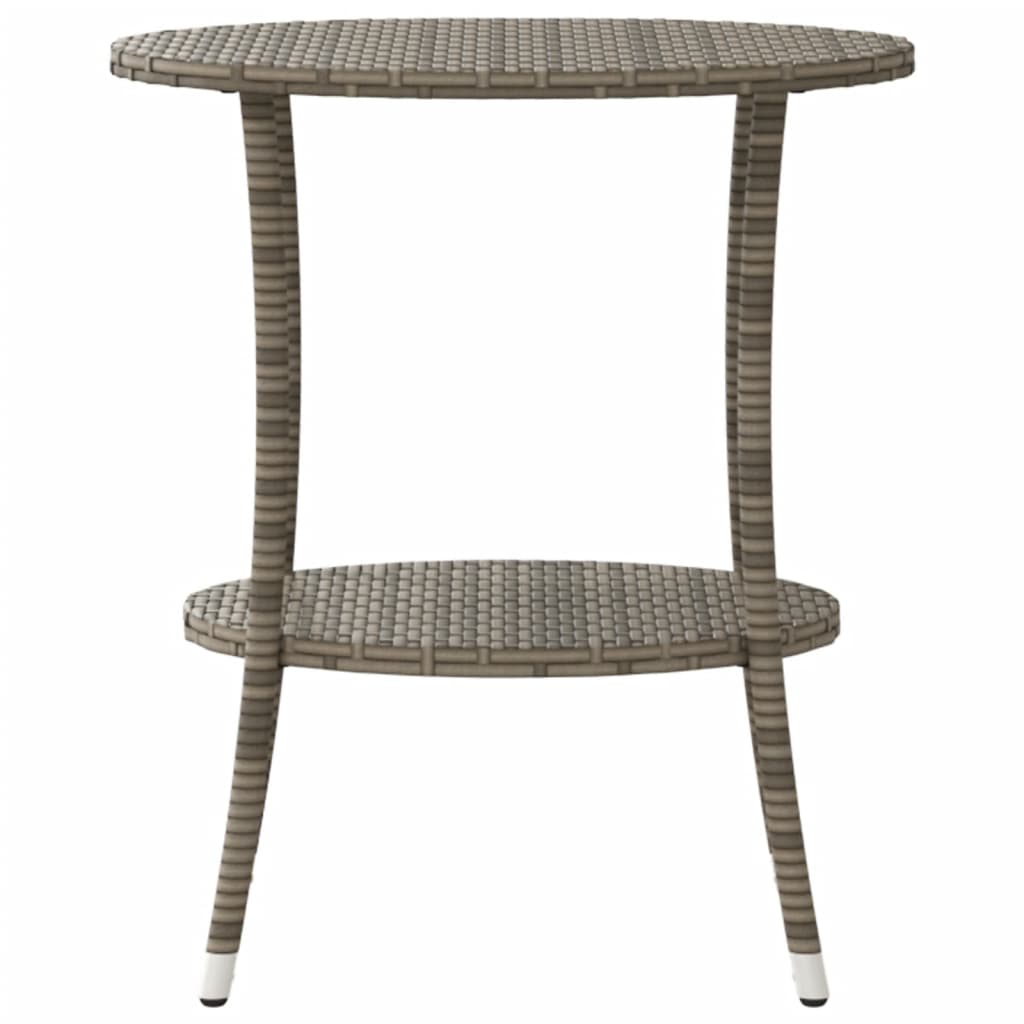 Lot de 2 chaises de jardin inclinables avec Table en résine tressée grise