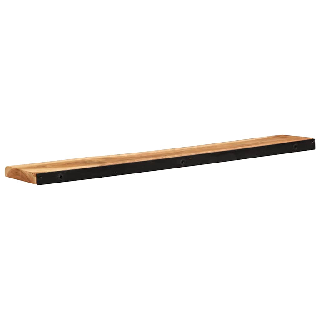 Étagères murales 2 pcs 100x20x3,5 cm bois massif d'acacia