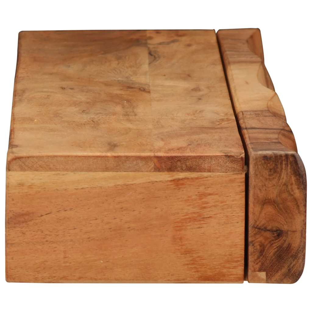 Étagères murales 2 pcs 80x17x8 cm bois massif d'acacia