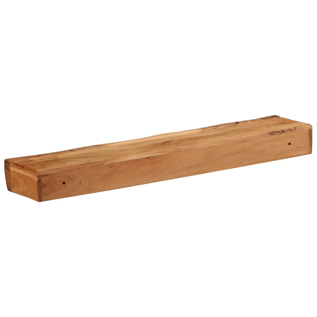Étagères murales 2 pcs 80x17x8 cm bois massif d'acacia