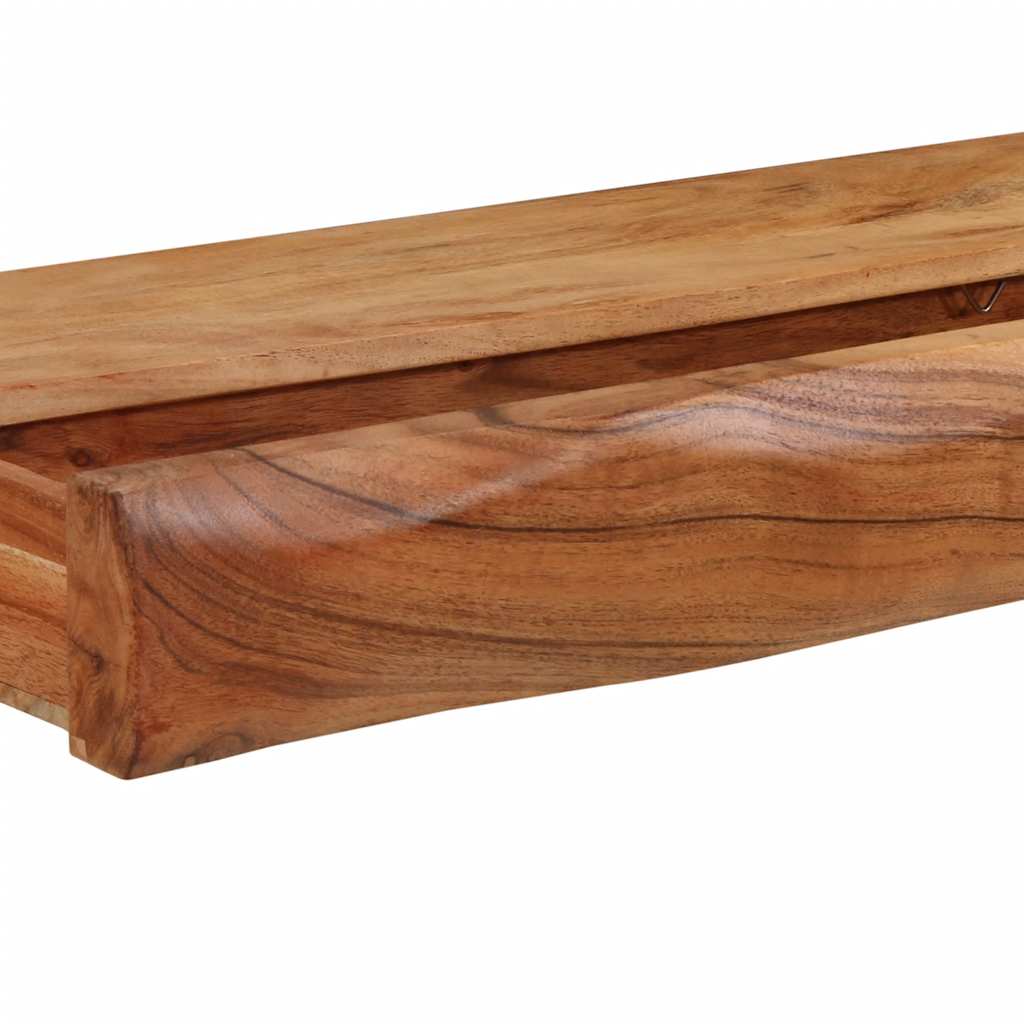 Étagères murales 2 pcs 80x17x8 cm bois massif d'acacia