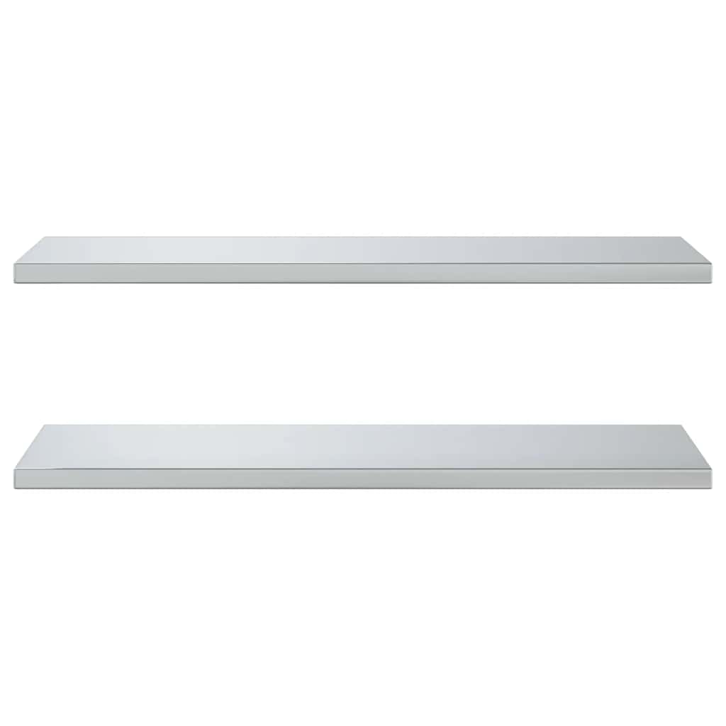 Étagères murales 2 pcs 100x40x3 cm argenté acier inoxydable