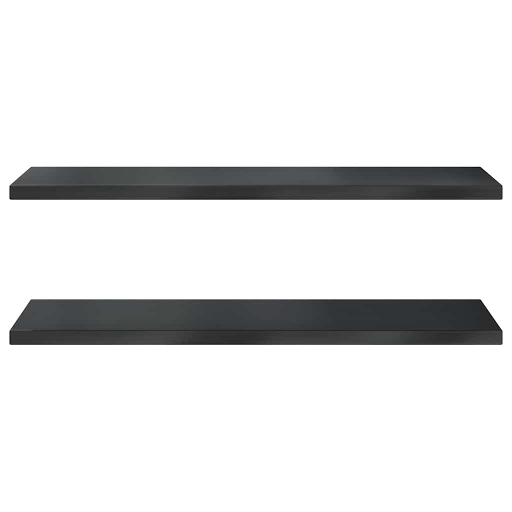 Étagères murales 2 pcs 100x40x3 cm noir acier inoxydable