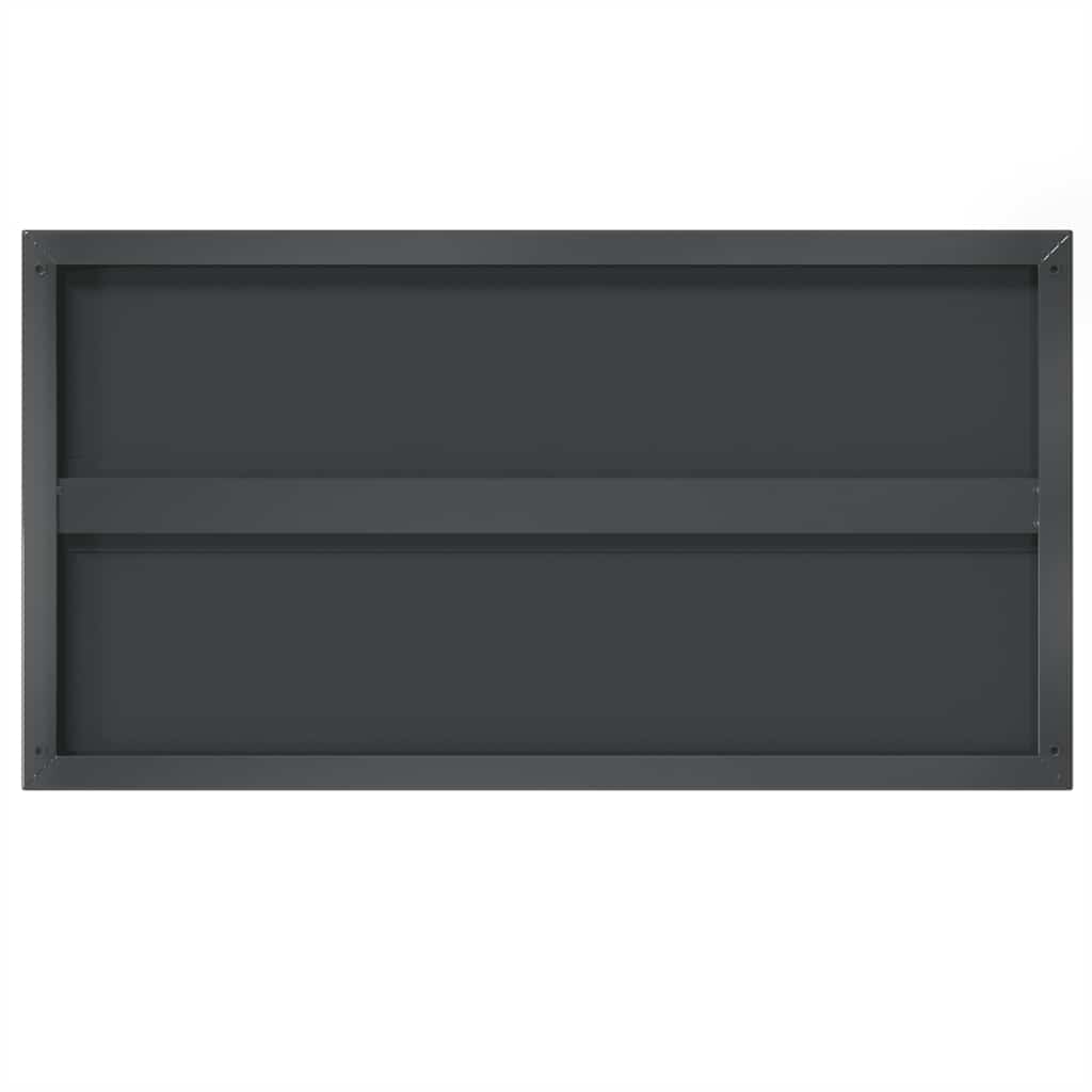Étagères murales 2 pcs 75x40x3 cm noir acier inoxydable
