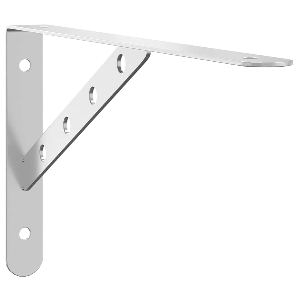 Supports d'étagères 4pcs 30x2,5x15,5cm argenté acier inoxydable