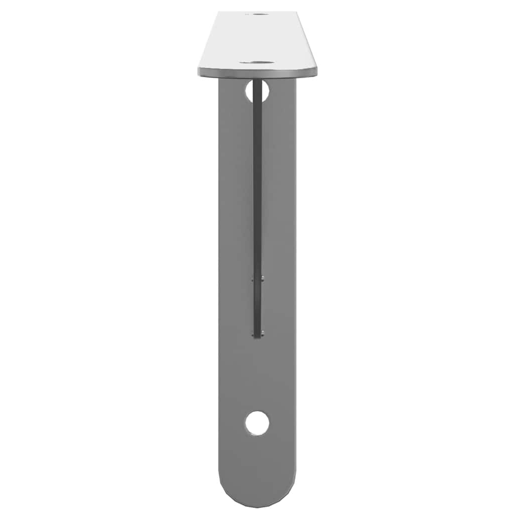 Supports d'étagères 4pcs 30x2,5x15,5cm argenté acier inoxydable