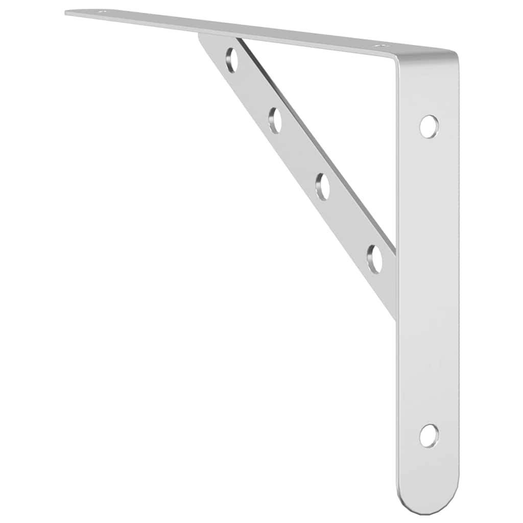 Supports d'étagères 4pcs 30x2,5x15,5cm argenté acier inoxydable