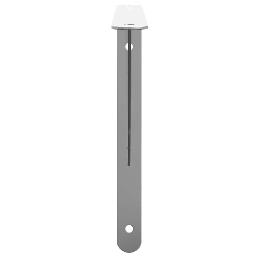 Supports d'étagères 4 pcs 40x2,5x25 cm argenté acier inoxydable