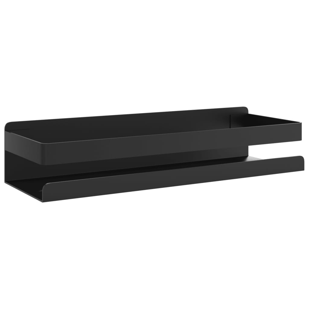 Étagère de douche noir mat acier inoxydable 304 brossé