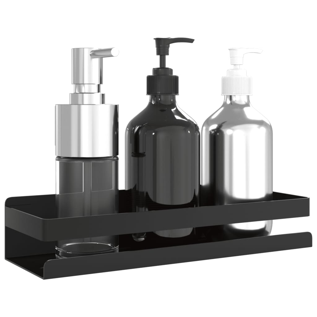 Étagère de douche noir mat acier inoxydable 304 brossé