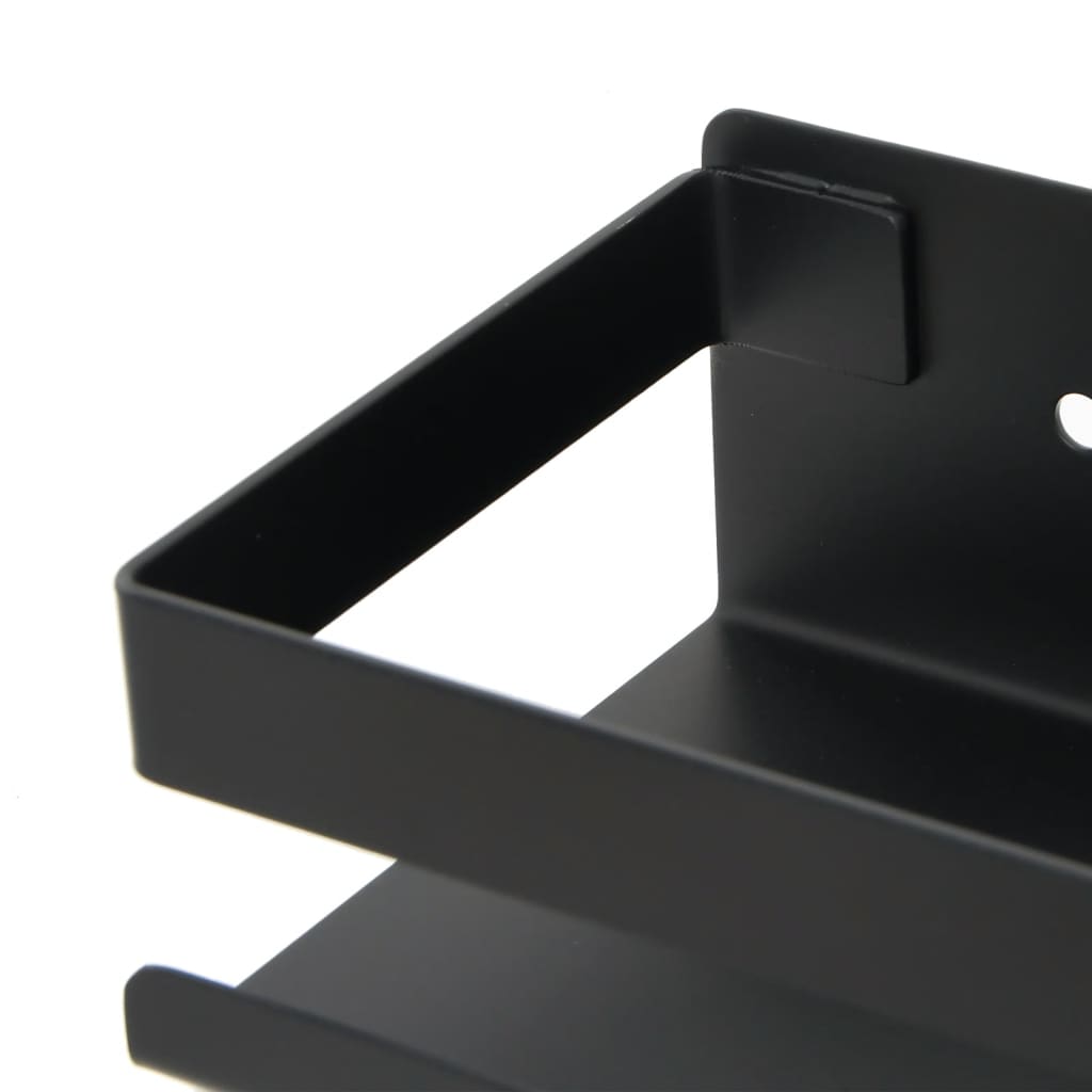 Étagère de douche noir mat acier inoxydable 304 brossé