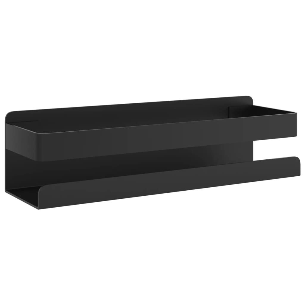 Étagère de douche noir mat acier inoxydable 304 brossé