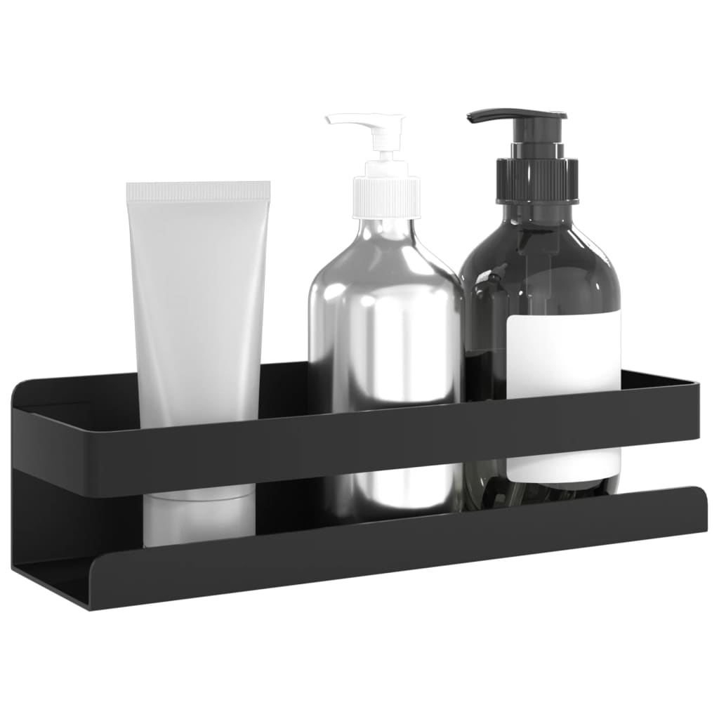 Étagère de douche noir mat acier inoxydable 304 brossé