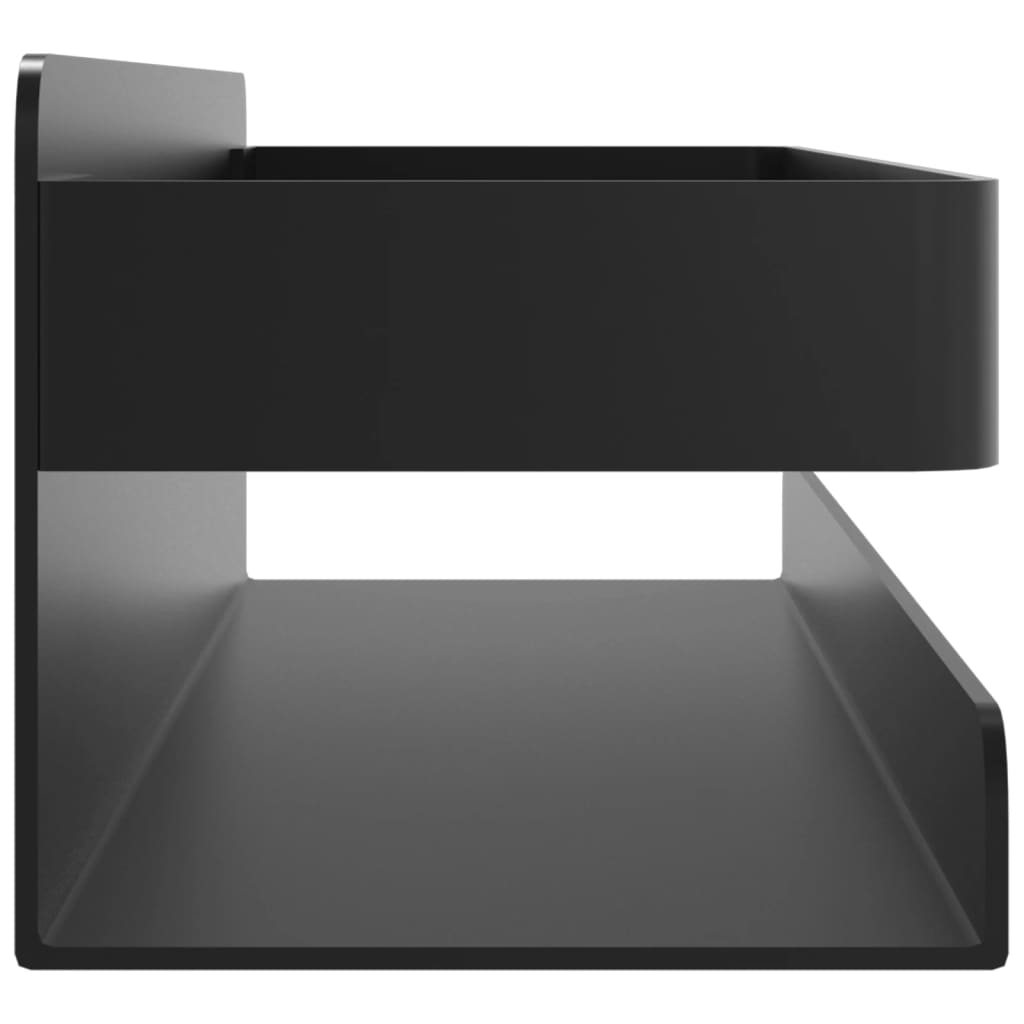 Étagère de douche noir mat acier inoxydable 304 brossé