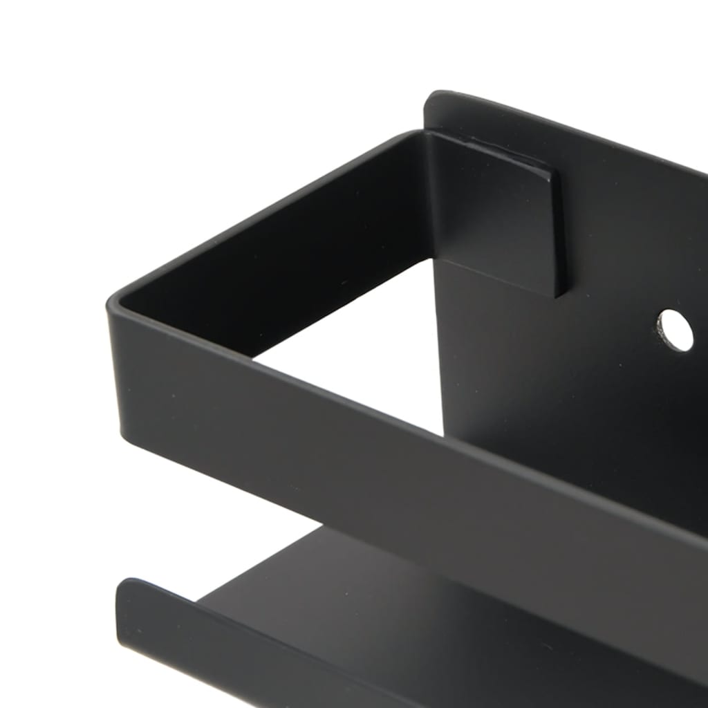 Étagère de douche noir mat acier inoxydable 304 brossé