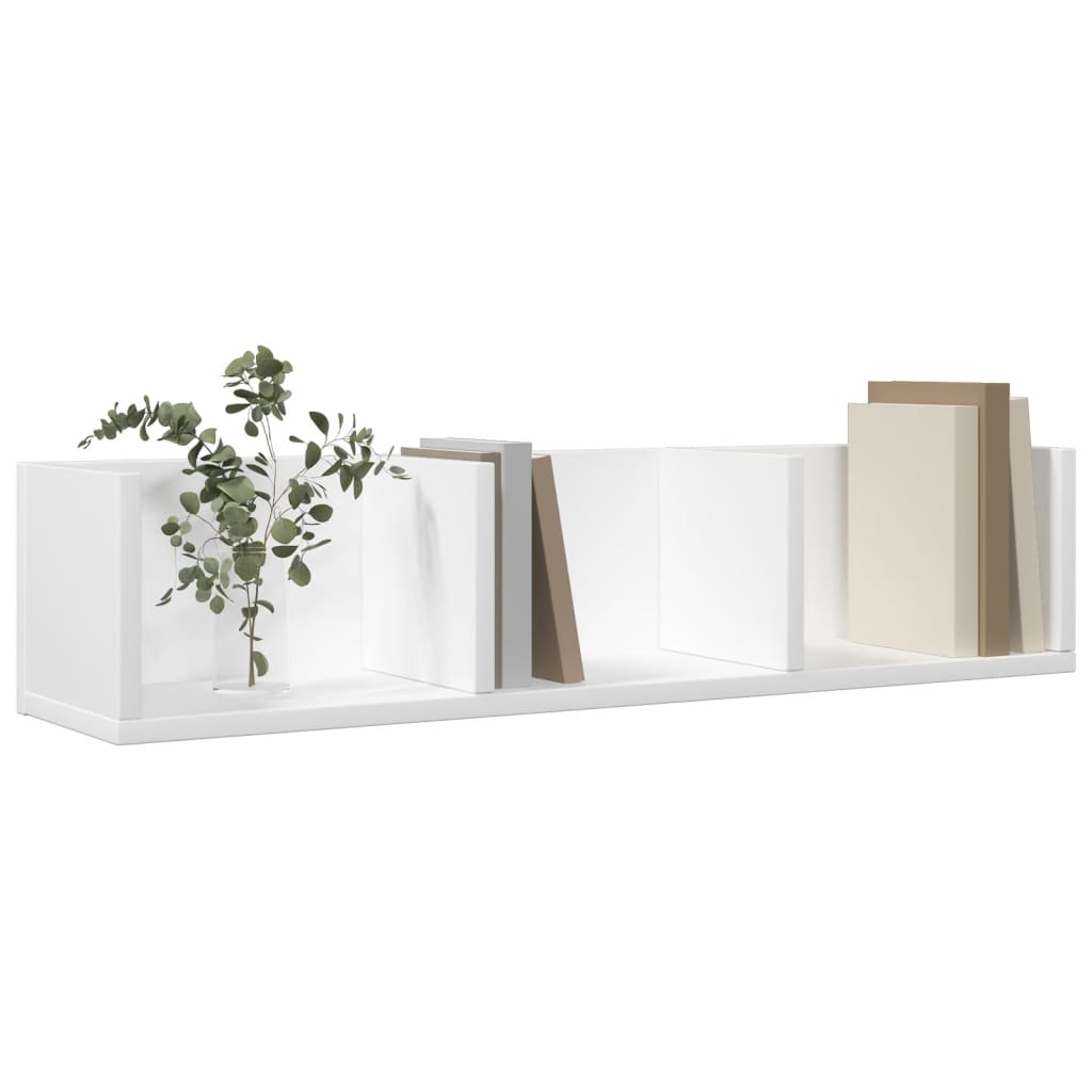 Armoires murales 2 pcs blanc 75x18x16,5 cm bois d'ingénierie