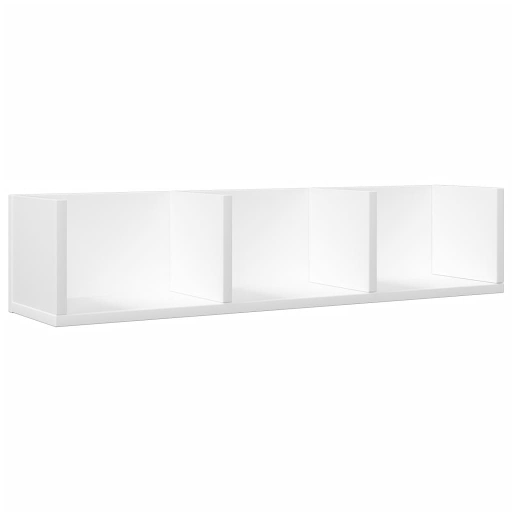 Armoires murales 2 pcs blanc 75x18x16,5 cm bois d'ingénierie