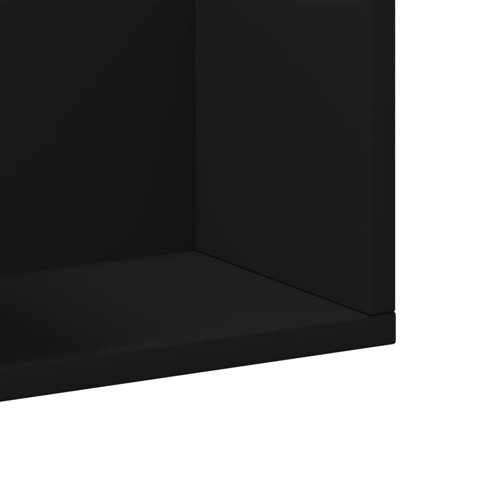 Armoire murale noir 75x18x16,5 cm bois d'ingénierie