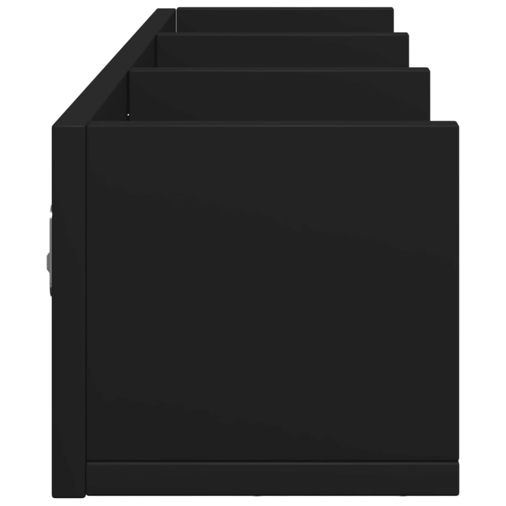 Armoires murales 2 pcs noir 75x18x16,5 cm bois d'ingénierie