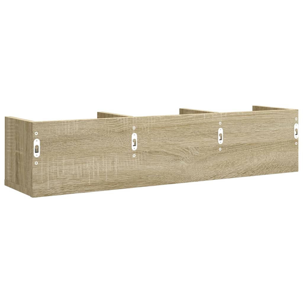 Armoires murales 2pcs chêne sonoma 75x18x16,5cm bois ingénierie