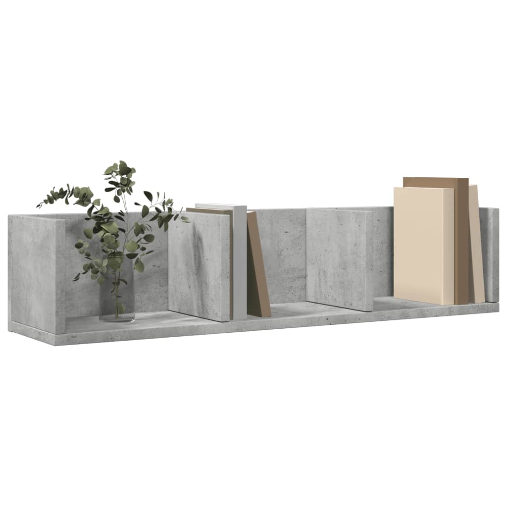 Armoires murales 2pcs gris béton 75x18x16,5cm bois d'ingénierie