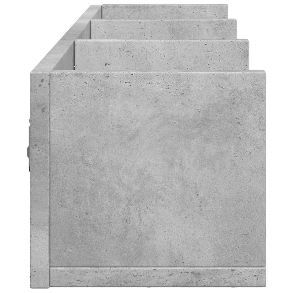 Armoires murales 2pcs gris béton 75x18x16,5cm bois d'ingénierie