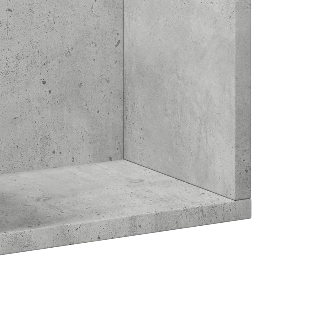 Armoires murales 2pcs gris béton 75x18x16,5cm bois d'ingénierie