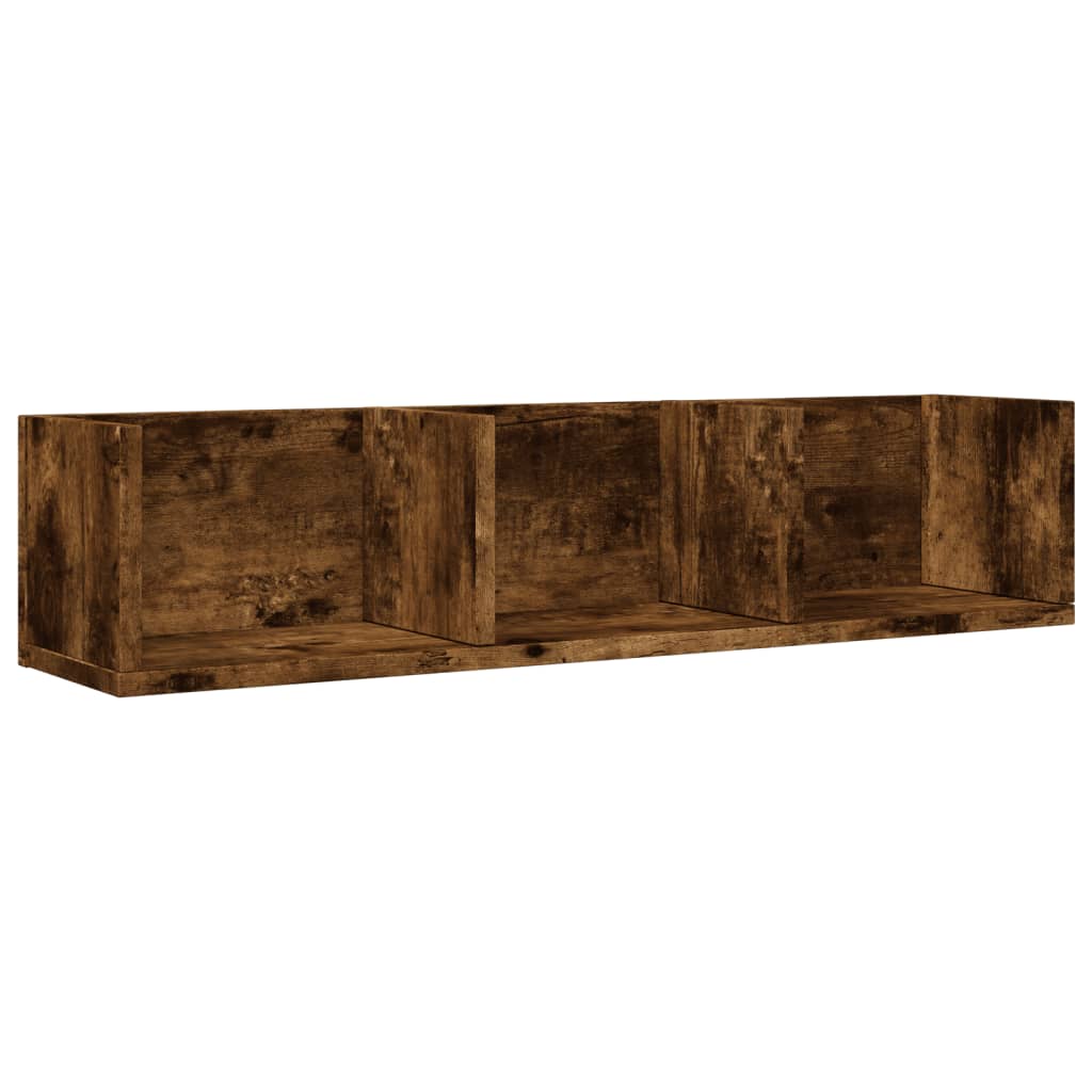Armoire murale chêne fumé 75x18x16,5 cm bois d'ingénierie