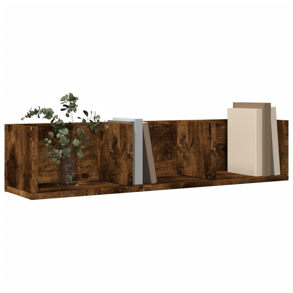 Armoire murale chêne fumé 75x18x16,5 cm bois d'ingénierie