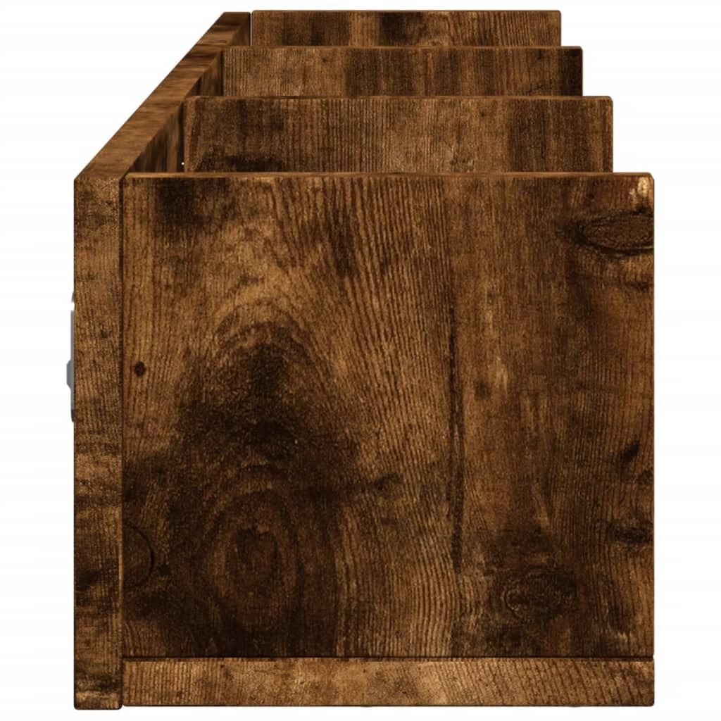 Armoire murale chêne fumé 75x18x16,5 cm bois d'ingénierie