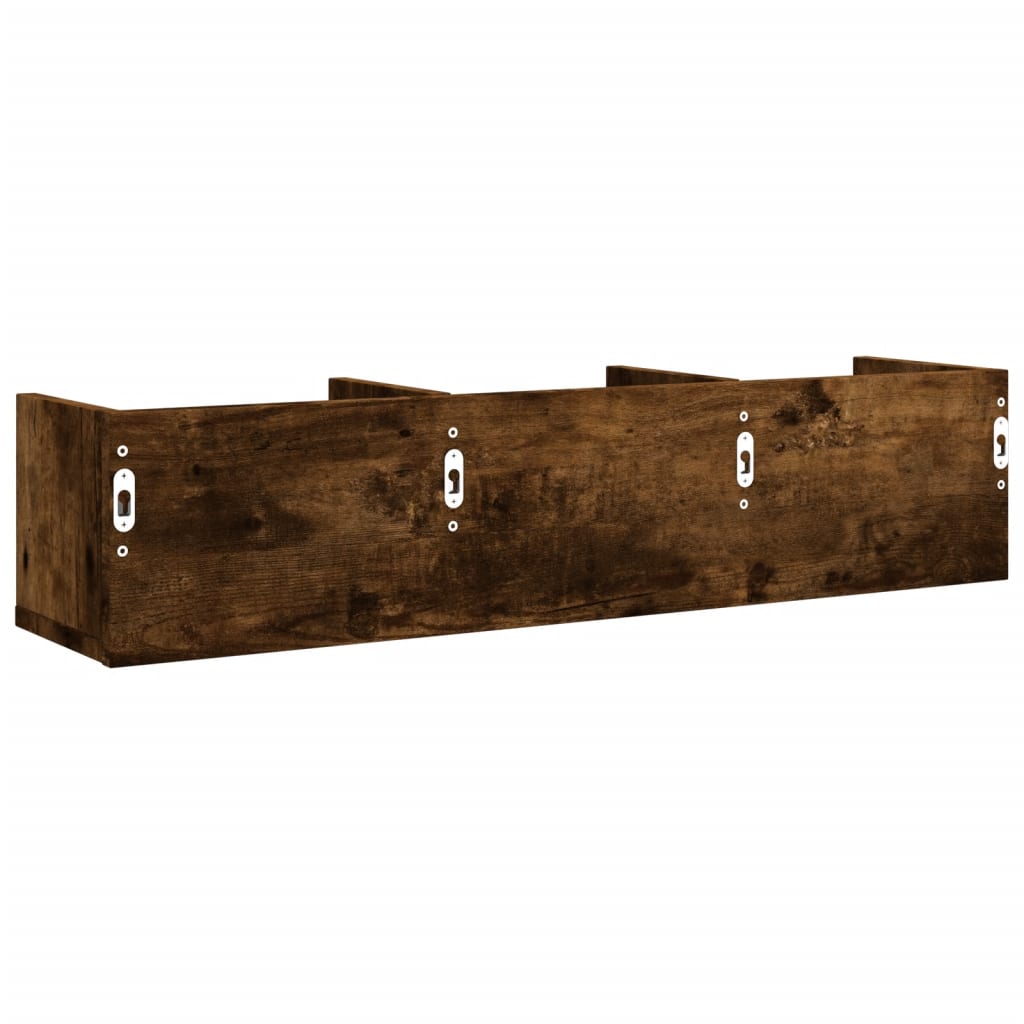 Armoire murale chêne fumé 75x18x16,5 cm bois d'ingénierie