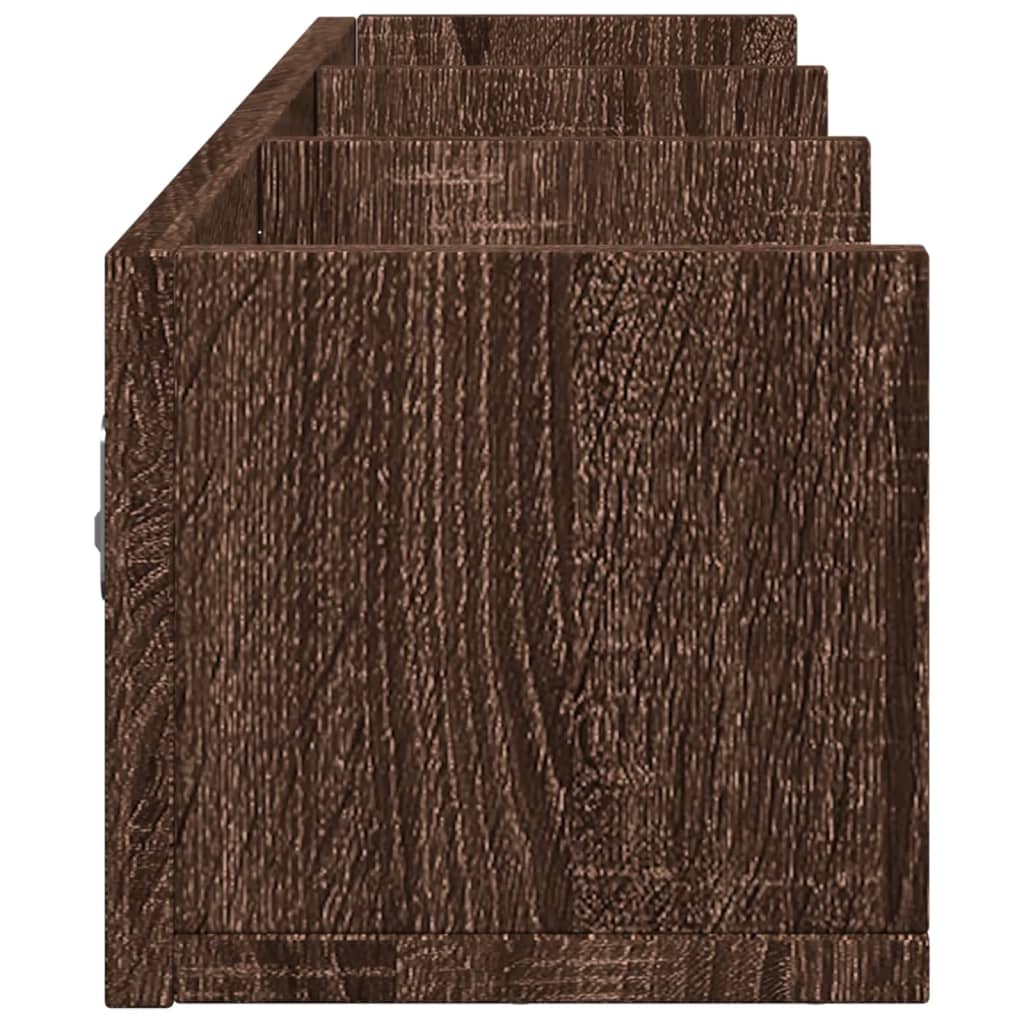 Armoires murales 2pcs chêne marron 75x18x16,5cm bois ingénierie