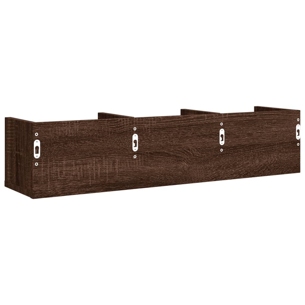 Armoires murales 2pcs chêne marron 75x18x16,5cm bois ingénierie