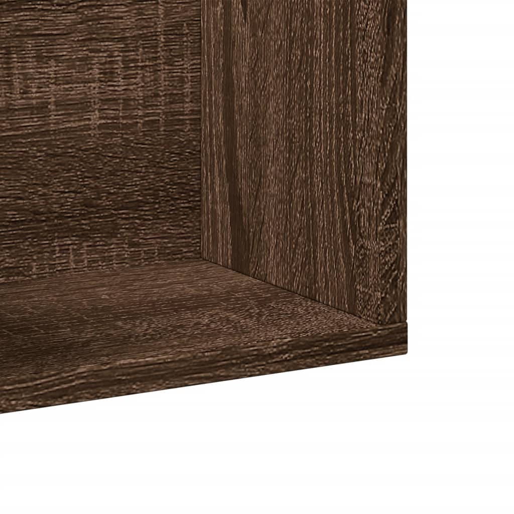 Armoires murales 2pcs chêne marron 75x18x16,5cm bois ingénierie