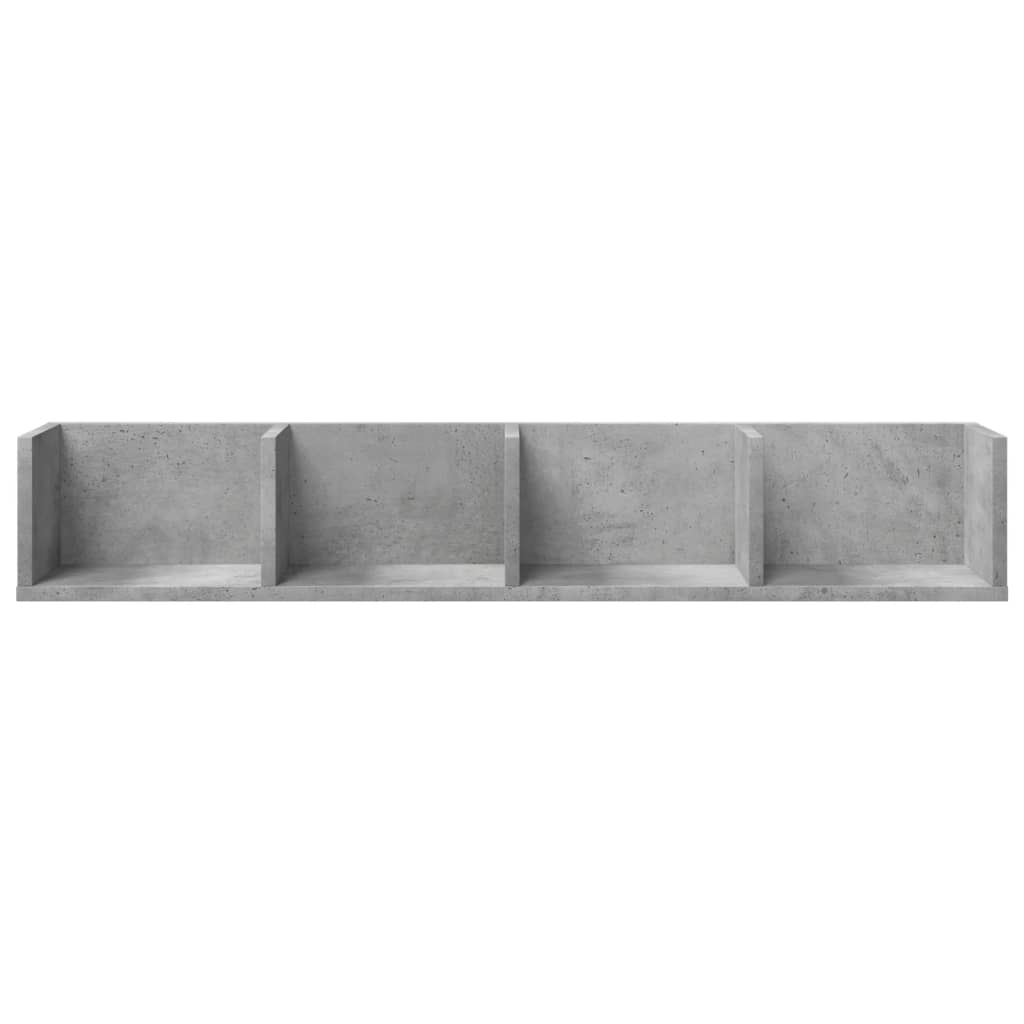 Armoires murales 2pcs gris béton 99x18x16,5cm bois d'ingénierie