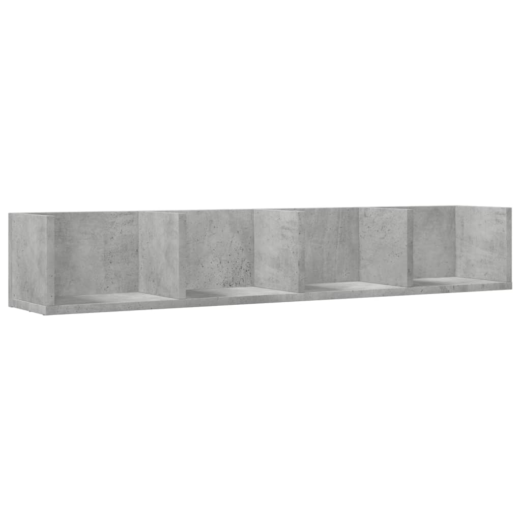 Armoires murales 2pcs gris béton 99x18x16,5cm bois d'ingénierie
