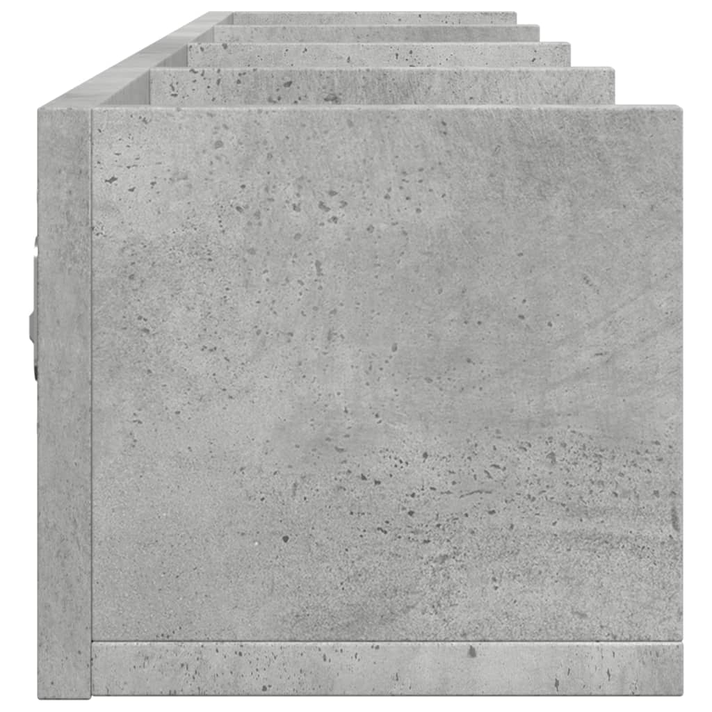 Armoires murales 2pcs gris béton 99x18x16,5cm bois d'ingénierie