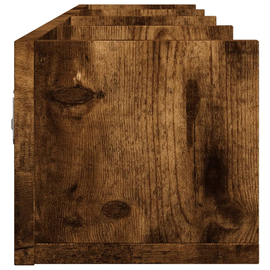 Armoires murales 2pcs chêne fumé 99x18x16,5cm bois d'ingénierie