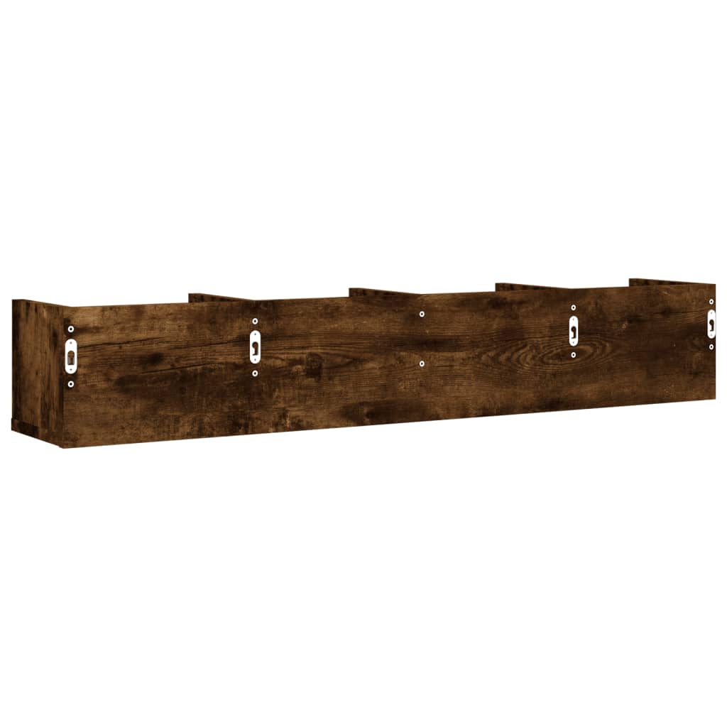 Armoires murales 2pcs chêne fumé 99x18x16,5cm bois d'ingénierie
