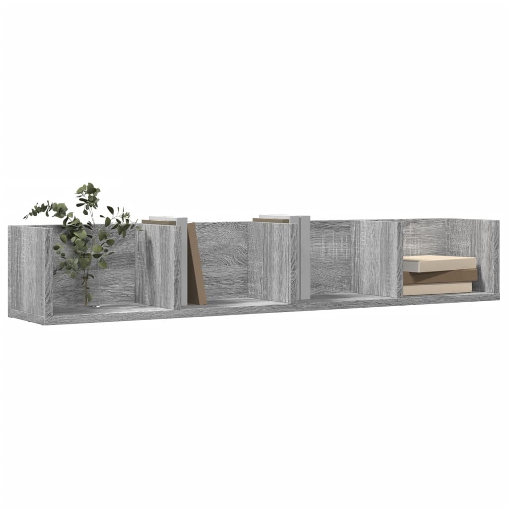 Armoires murales 2 pcs sonoma gris 99x18x16,5cm bois ingénierie