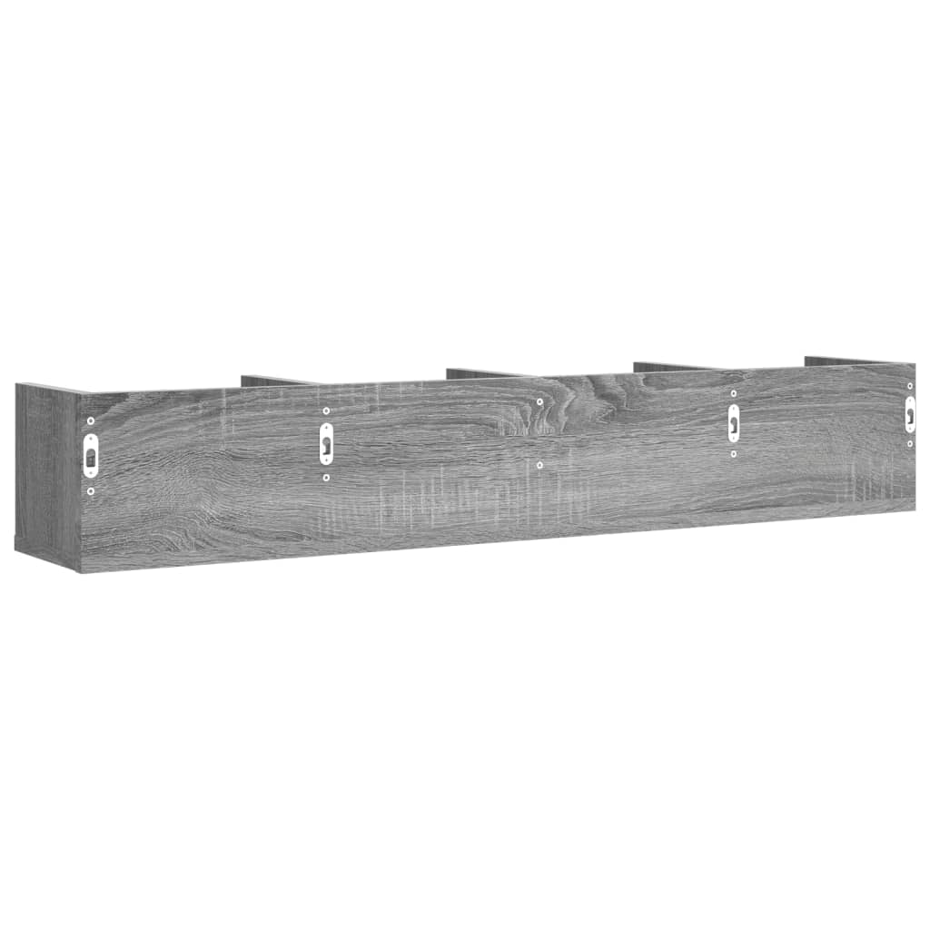 Armoires murales 2 pcs sonoma gris 99x18x16,5cm bois ingénierie