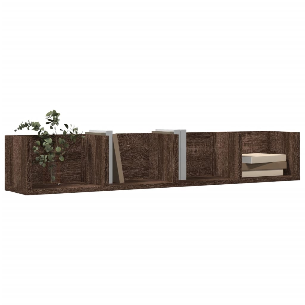 Armoires murales 2pcs chêne marron 99x18x16,5cm bois ingénierie