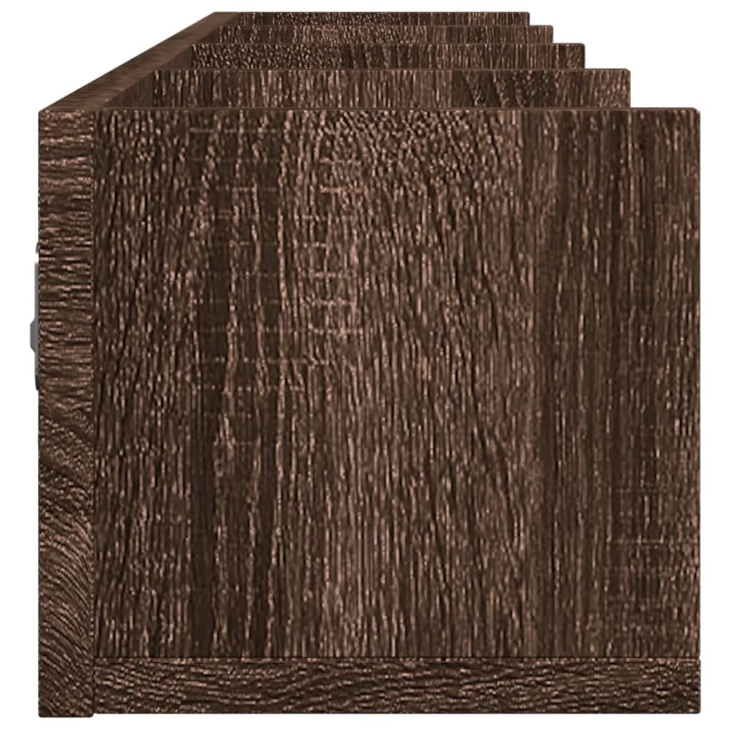 Armoires murales 2pcs chêne marron 99x18x16,5cm bois ingénierie