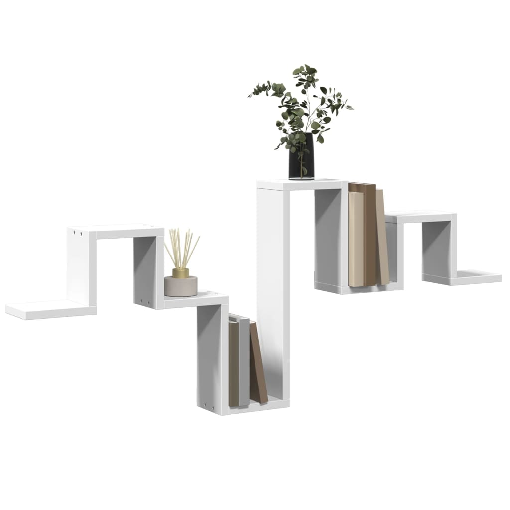 Étagère murale blanc 104,5x10x43 cm bois d'ingénierie