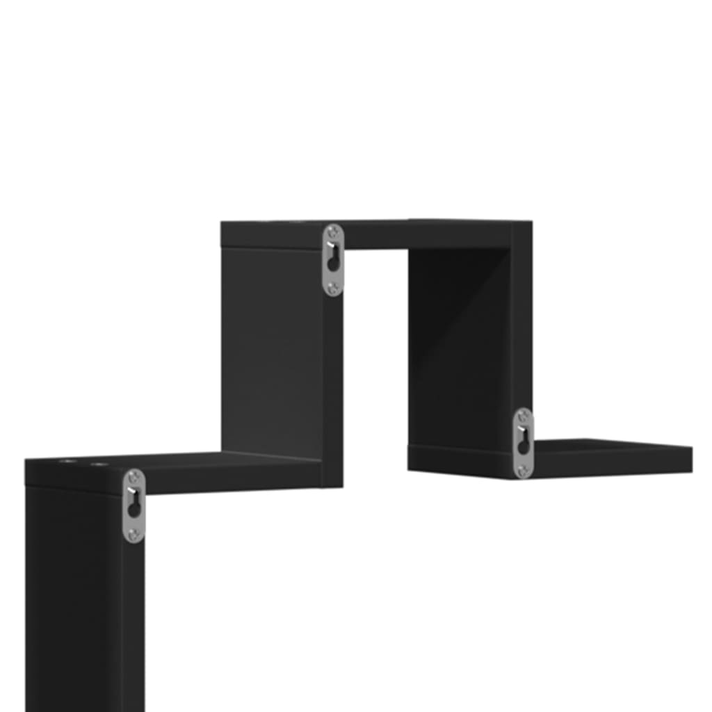 Étagère murale noir 104,5x10x43 cm bois d'ingénierie