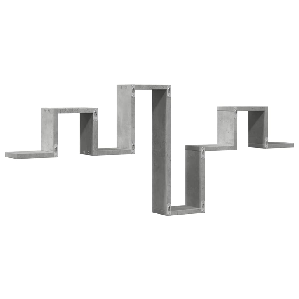 Étagère murale gris béton 104,5x10x43 cm bois d'ingénierie