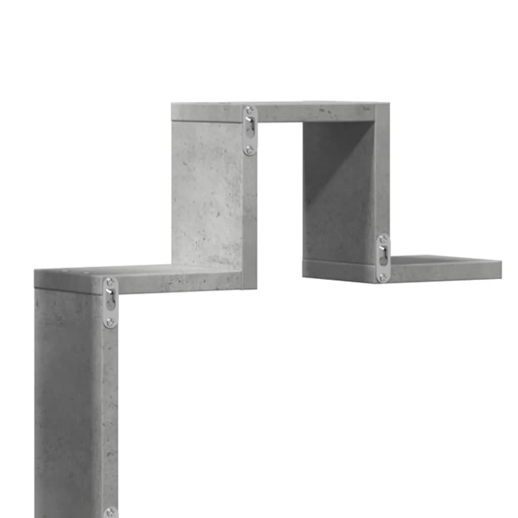 Étagère murale gris béton 104,5x10x43 cm bois d'ingénierie