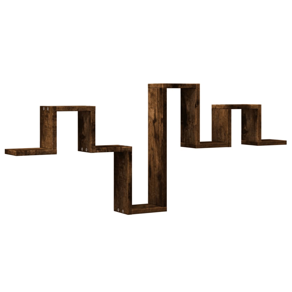 Étagère murale chêne fumé 104,5x10x43 cm bois d'ingénierie